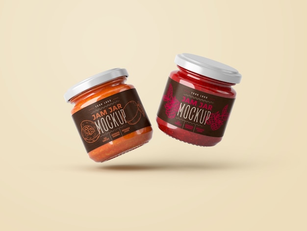 Mockup di marmellata di barattolo piccolo