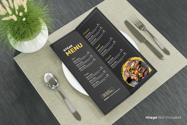 Mockup di menu per ristorante