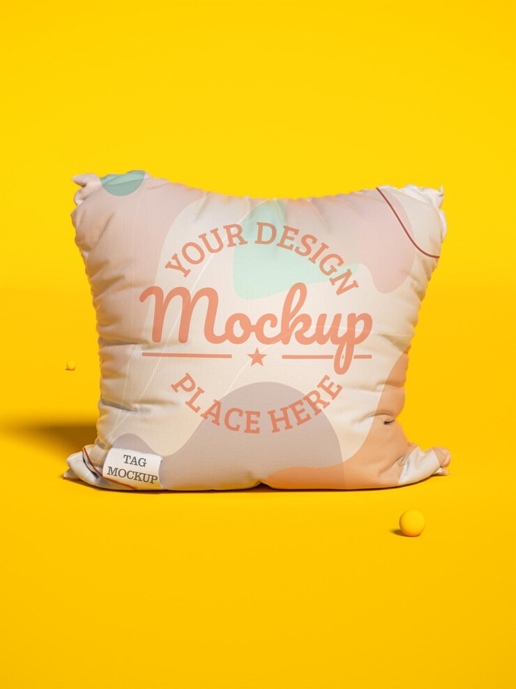 mockup di mini cuscino carino