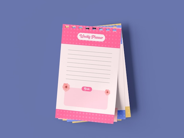 Mockup di note adesive di carta