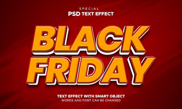 Mockup di oggetti intelligenti con effetto testo venerdì nero