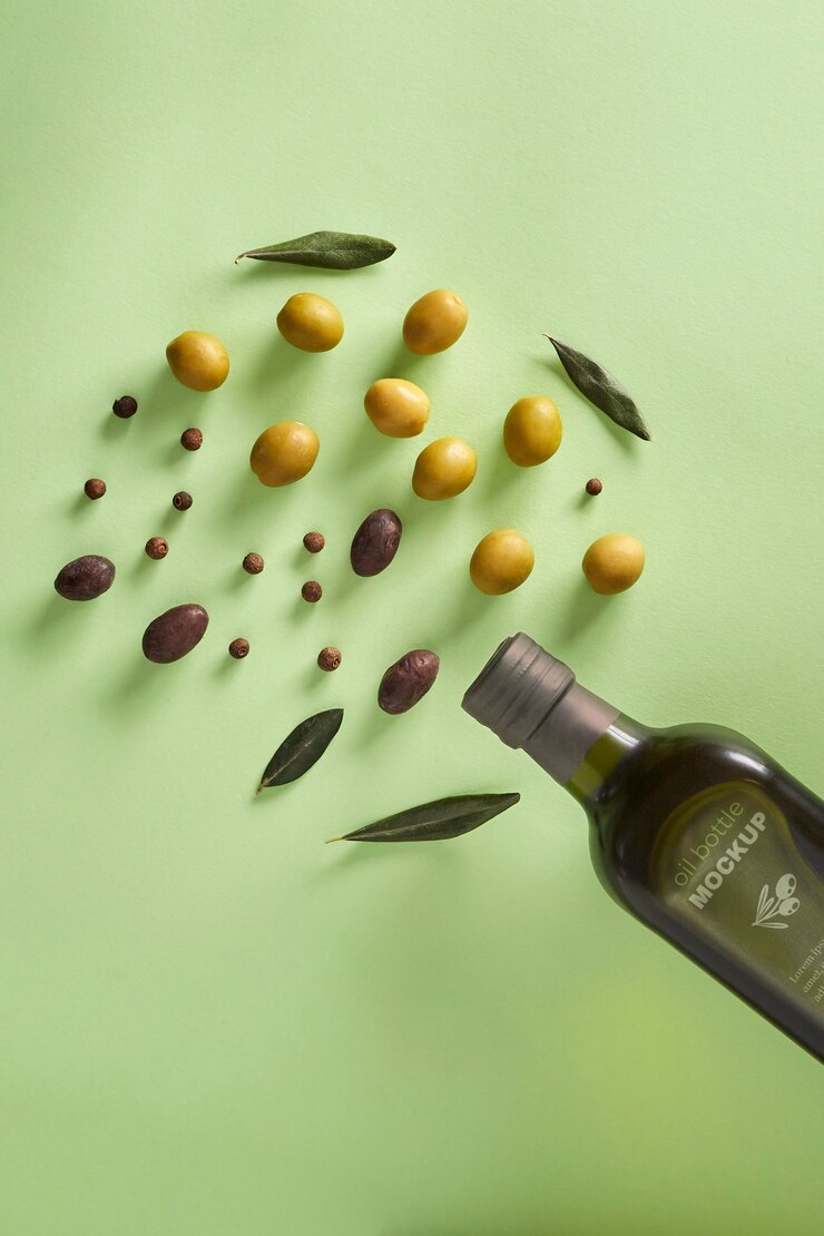 PSD mockup di olio d'oliva