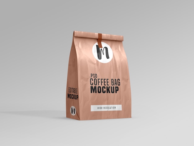 Mockup di pacchetto sacchetto di caffè