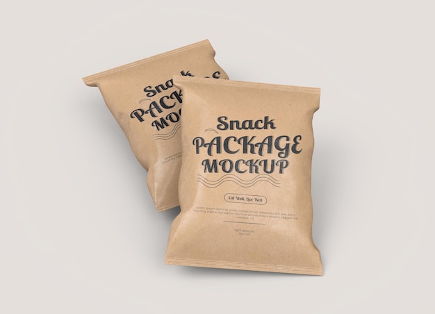 Mockup di pacchetto snack Kraft