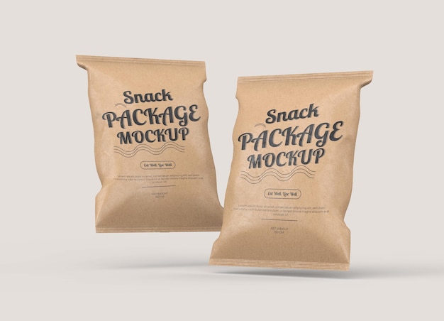 Mockup di pacchetto snack Kraft