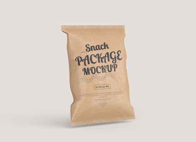 Mockup di pacchetto snack Kraft
