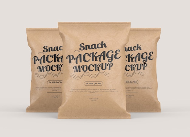 Mockup di pacchetto snack Kraft