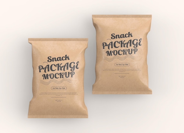 Mockup di pacchetto snack Kraft