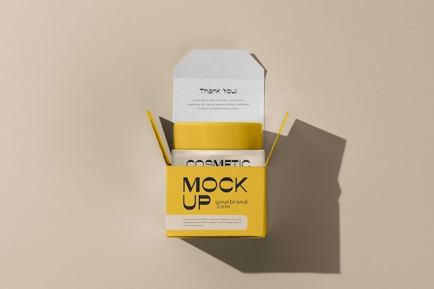 Mockup di packaging per barattoli di crema
