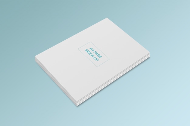 Mockup di pagina A4 per