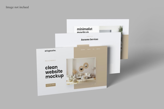 Mockup di pagina del sito web mobile per mostrare ai clienti il design dell'interfaccia utente