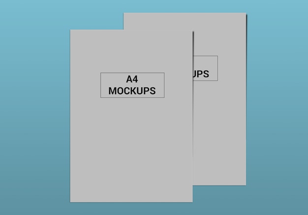Mockup di pagine A4 per volantini, fatture, carta intestata e altri