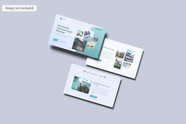 Mockup di pagine del sito web elegante per mostrare il tuo design ai clienti