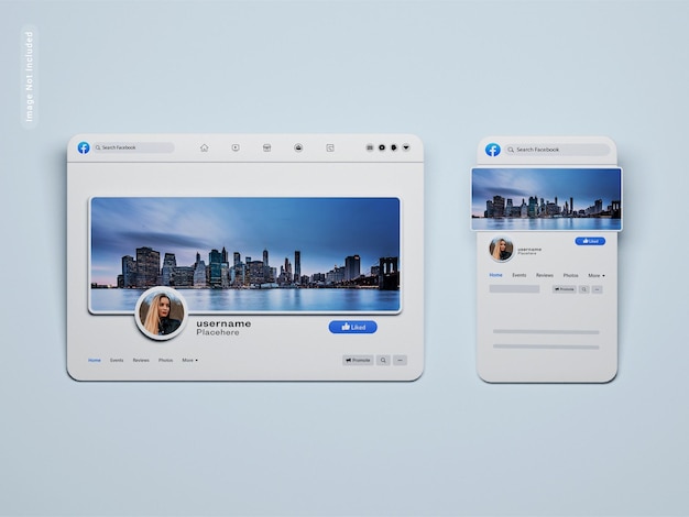 Mockup di pagine di copertina di Facebook