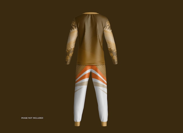 Mockup di pantaloni a maniche lunghe con t-shirt