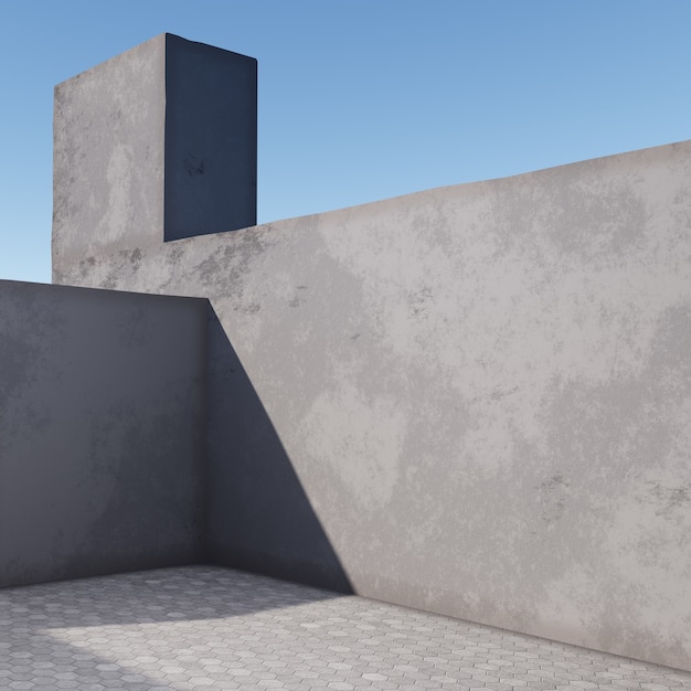 Mockup di parete color terracotta