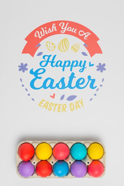 Mockup di parete concetto di Pasqua