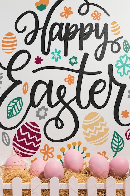 Mockup di Pasqua con copyspace per testo o logo