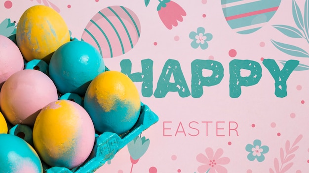 Mockup di Pasqua con copyspace per testo o logo