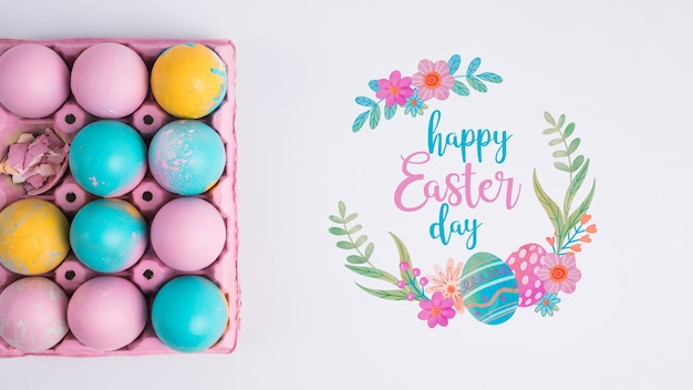 Mockup di Pasqua con copyspace