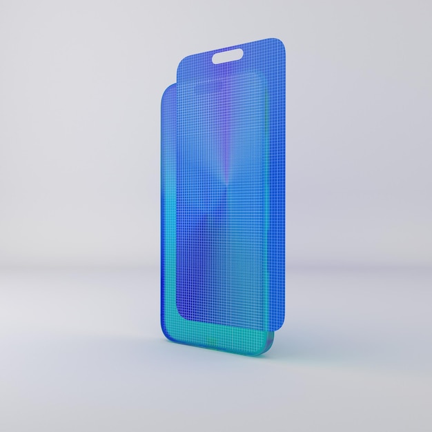 Mockup di Phone 15 Pro in vetro colorato