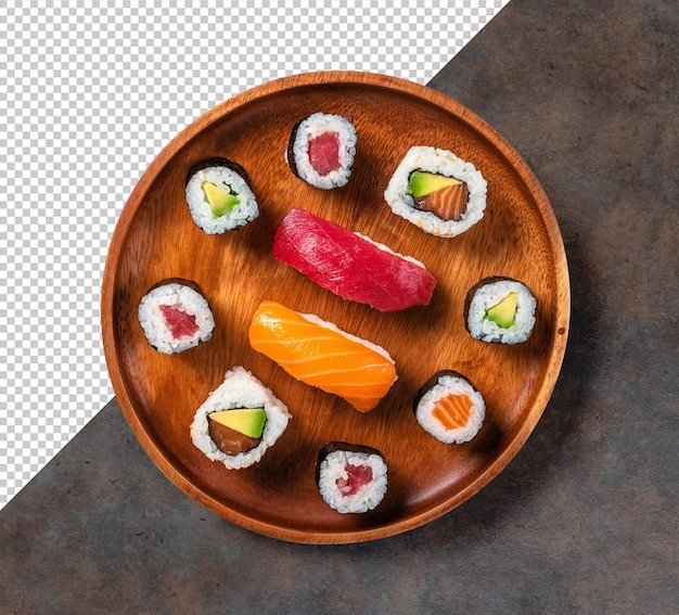 Mockup di piatto di sushi Maki