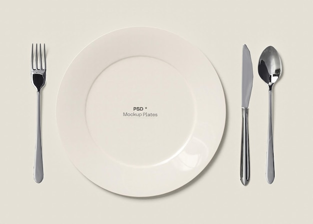 Mockup di piatto per la cena