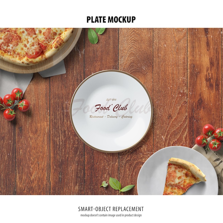 PSD mockup di piatto