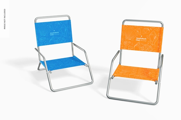 Mockup di piccole sedie da spiaggia