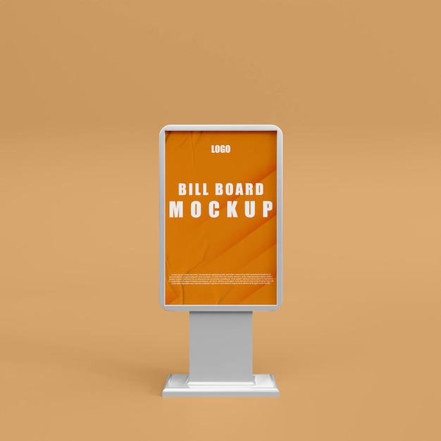 Mockup di piccolo cartellone 3D