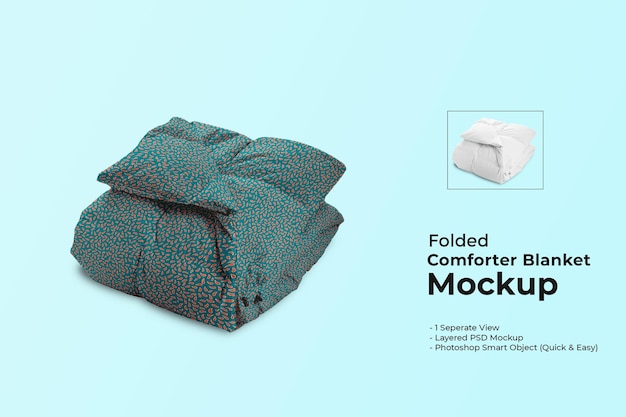 Mockup di piumino piegato