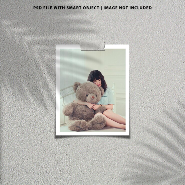 Mockup di polaroid di foto moodboard minimalista semplice Psd Premium
