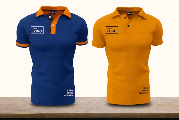 Mockup di polo da uomo manica corta