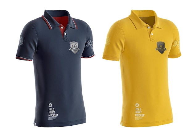 Mockup di polo manica corta da uomo Mens