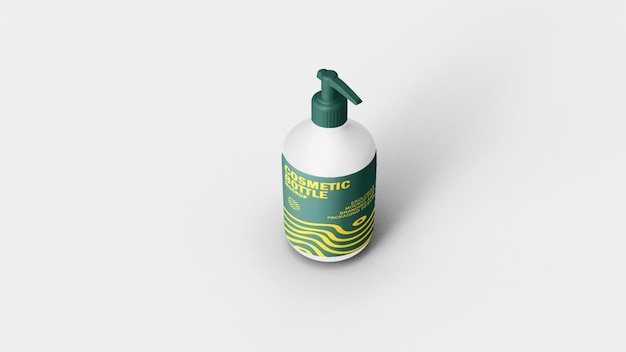 mockup di pompa per flacone cosmetico