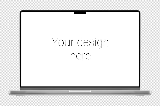 Mockup di portatile bianco senza sfondo