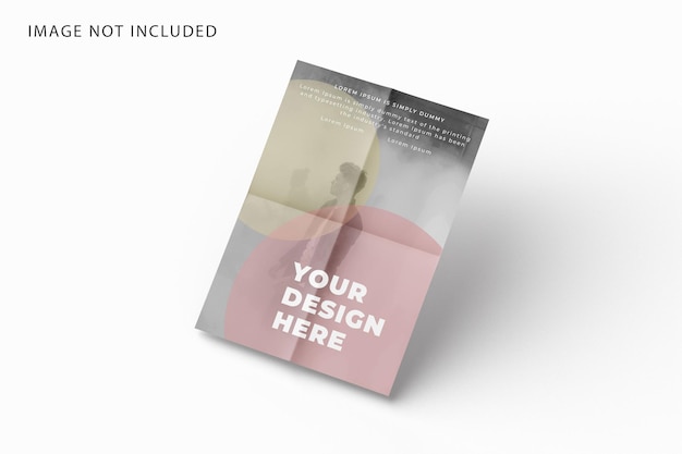 mockup di poster con texture piegata