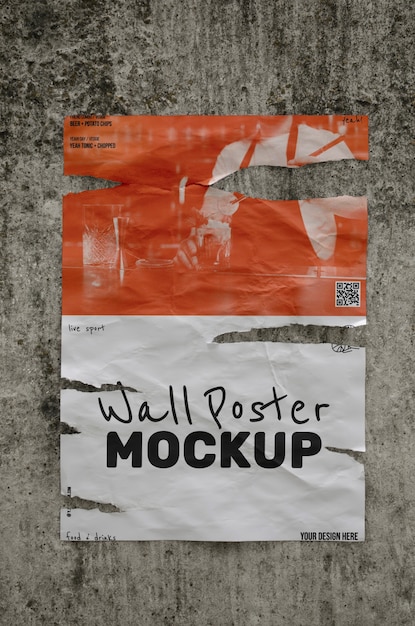 Mockup di poster da parete