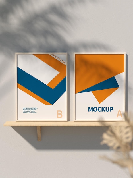 mockup di poster da parete