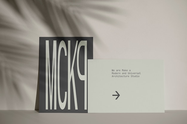 Mockup di poster di studio di carta