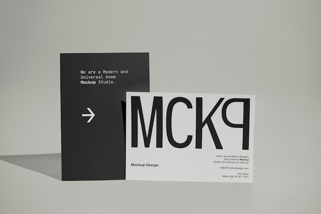 Mockup di poster di studio di carta