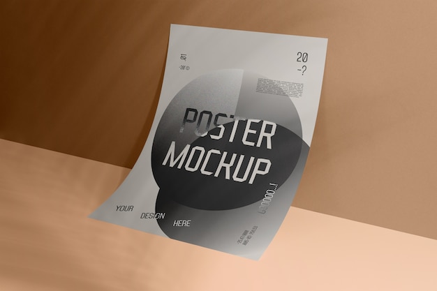 Mockup di poster su un muro