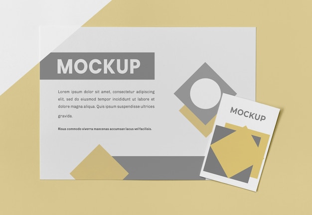 Mockup di poster vista dall'alto