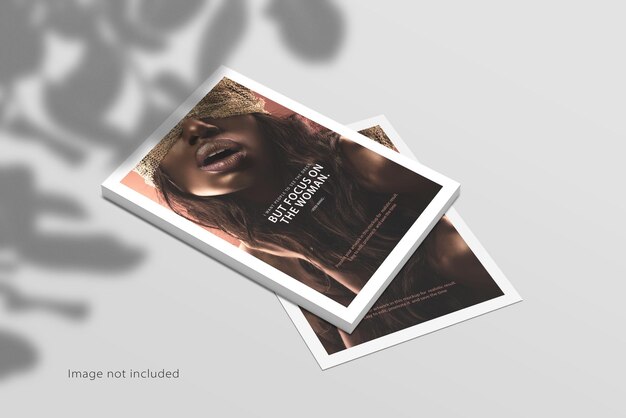 Mockup di poster volantino A4 con ombra