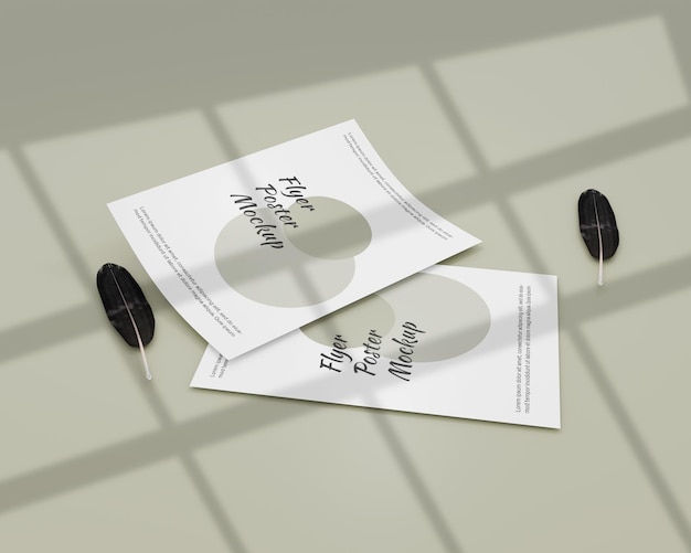 Mockup di poster volantino elegante