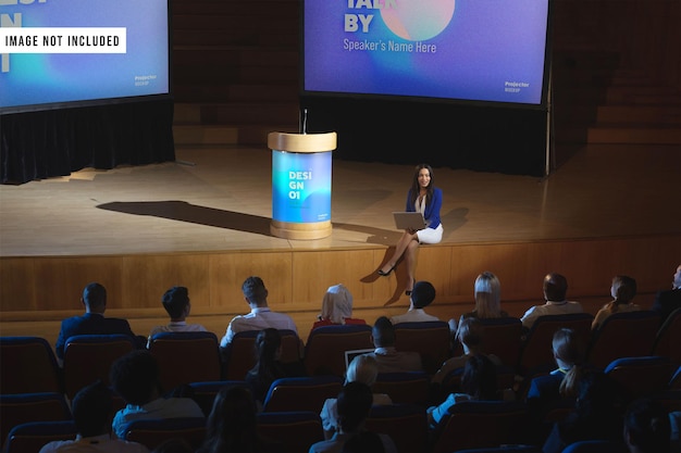 Mockup di presentazione dell'altoparlante