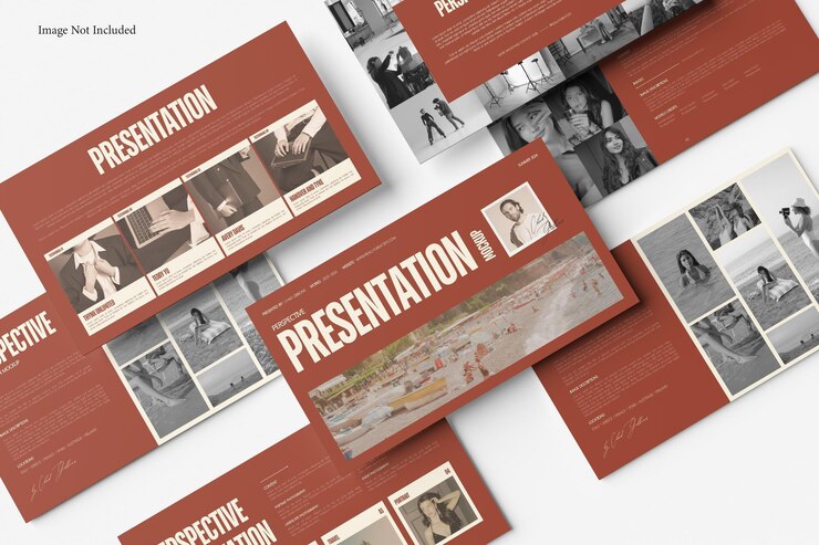 PSD mockup di presentazione di perspektif