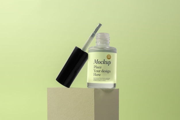 Mockup di prodotti cosmetici con colori pastello