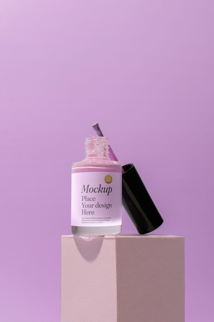Mockup di prodotti cosmetici con colori pastello