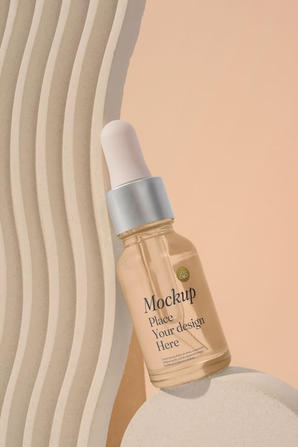 Mockup di prodotti cosmetici con colori pastello